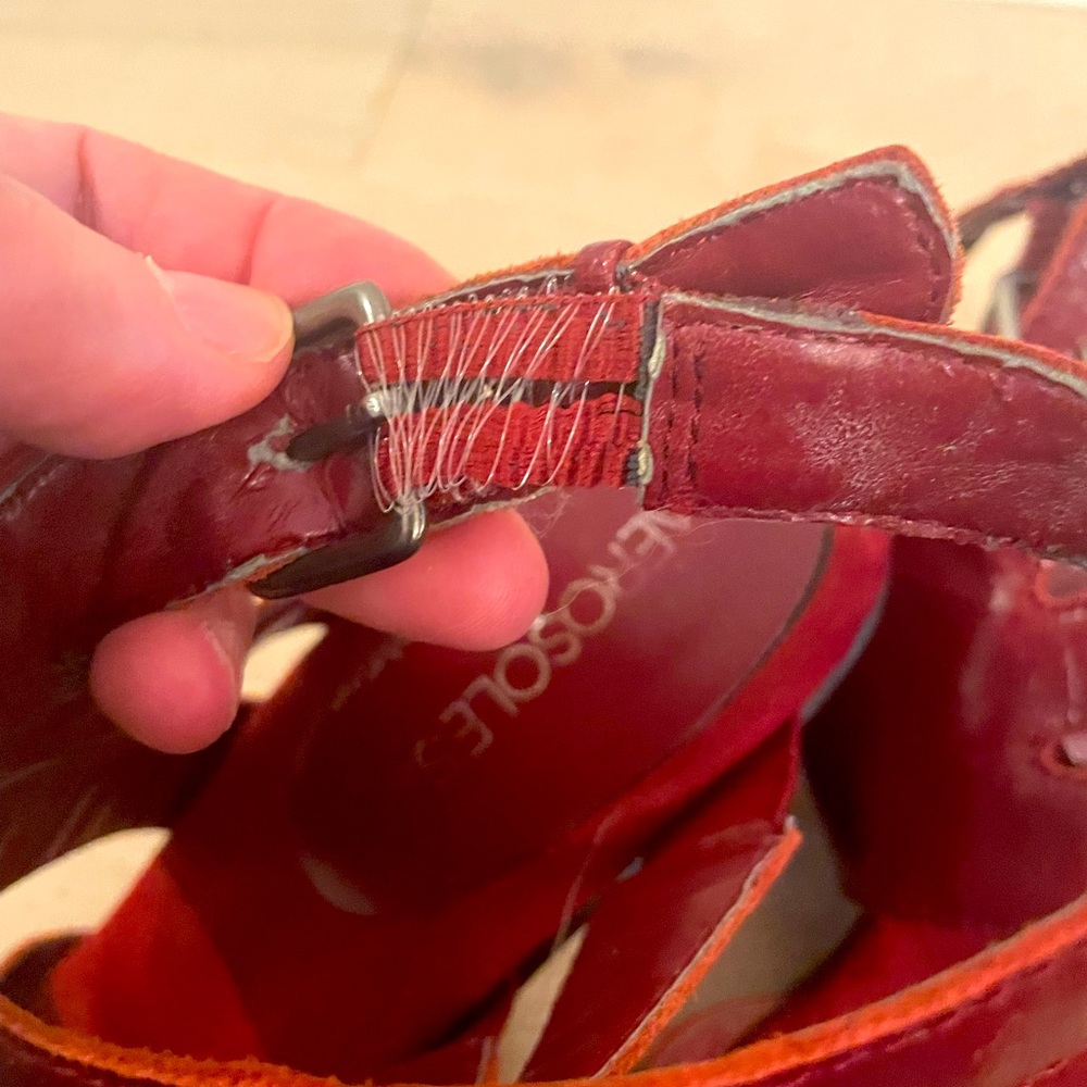 Red Aerosoles heeled sandals - Picture 6 of 6